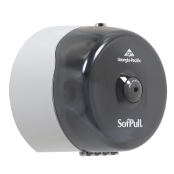 SofPull® Mini High-Capacity Centerpull Bathroom Tissue Dispenser, Smoke