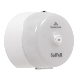 SofPull® Mini High-Capacity Centerpull Bathroom Tissue Dispenser, White