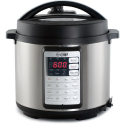 Commercial Chef 13-in-1 Electric Pressure Cooker, 6.3-Quart, Silver