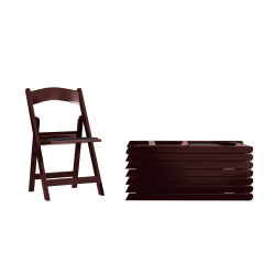 Flash Furniture Hercules Folding Chair - Resin- 8 Pack 800LB Weight Capacity Event Chair, Red Mahogany