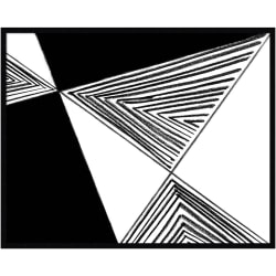 Amanti Art Abstract Perspective by Teju Reval Wood Framed Wall Art Print, 33"H x 41"W, Black