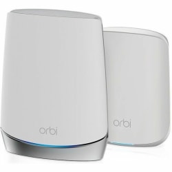 Netgear Orbi RBK652S Wi-Fi 6 IEEE 802.11ax Ethernet Wireless Router - Tri Band - 2.40 GHz ISM Band - 5 GHz UNII Band - 6 x Antenna(6 x Internal) - 525 MB/s Wireless Speed - 3 x Network Port - 1 x Broadband Port - Gigabit Ethernet - Desktop