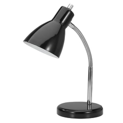 Realspace® Gooseneck Desk Lamp, Adjustable Height, 15"H, Black