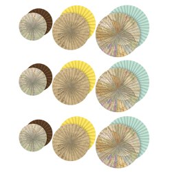 Teacher Created Resources Hanging Paper Fans, Travel The Map, 3 Fans Per Pack, Set Of 3 Packs
