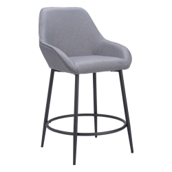 Zuo Villa Counter-Height Stools, Gray, Set Of 2 Stools