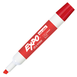 EXPO® Low-Odor Dry-Erase Marker, Chisel Point, Red