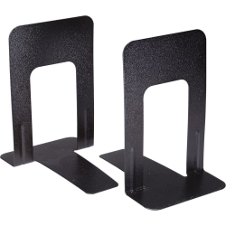 AbilityOne Heavy-Duty Steel Bookends - 9"x5.9"x 8" Depth - Heavy Duty, Non-skid Base, Scratch Resistant, No - 4844579