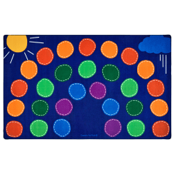 Carpets for Kids® Premium Collection Rainbow Classroom Seating Rug, 8'4" x 13'4", Multicolor