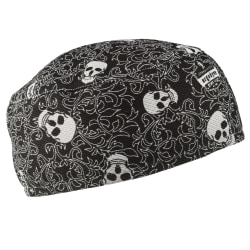 Ergodyne Chill-Its® 6630 Terry Cloth Skull Caps, Skulls, Pack Of 6 Caps