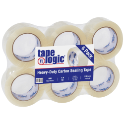 Tape Logic® #160 Industrial Tape, 3" Core, 2" x 110 Yd., Clear, Case Of 6