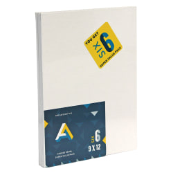 Art Alternatives Canvas Panels, 9"W x 12"H, White, Pack Of 6