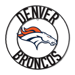 Imperial NFL Wrought Iron Wall Art, 24"H x 24"W x 1/2"D, Denver Broncos