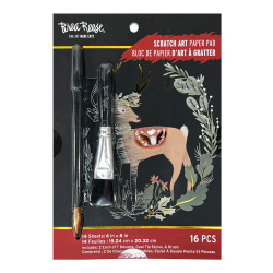 Brea Reese Scratch Art Pad, 6" x 8", Woodland Holiday