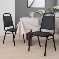 Flash Furniture HERCULES Series Stacking Banquet Chairs, Black, Set Of 4 Chairs