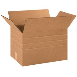 Partners Brand Multi-Depth Corrugated Boxes, 12" x 18" x 12", Kraft, Pack Of 25