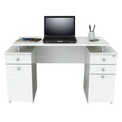 Inval Laura Standard Computer Desk, Washed Oak