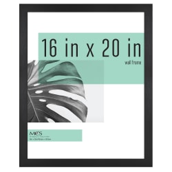 MCS Gallery Poster Frame, 16" x 20", Black Woodgrain