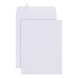 Office Depot® Brand  9" x 12" Catalog Envelopes, Clean Seal, 30% Recycled, White, Box Of 100