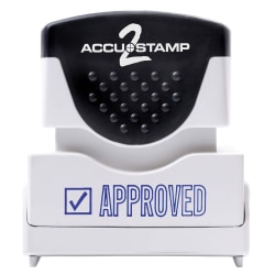 AccuStamp2 Pre-Inked Message Stamp, "Approved", Blue