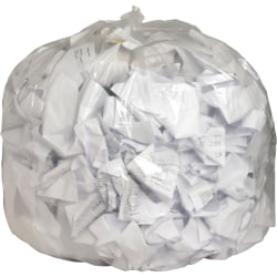 Genuine Joe Clear Flat-Bottom Trash Can Liners, 56 Gallons, Box Of 100