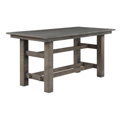 Coast to Coast Ferrand Classic Solid Wood Counter Height Dining Table, 37"H x 73"W x 37"D, Keystone Gray