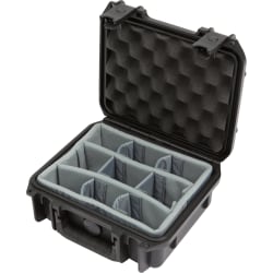 SKB Cases iSeries Injection-Molded Mil-Standard Waterproof Case With Padded Dividers, 8-1/2"H x 6-3/8"W x 3-5/8"D