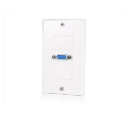 StarTech.com Single Outlet 15-Pin Female VGA Wall Plate - White - Add an in-wall VGA port, for neat, professional quality video installations. - VGA wall plate - video wall plate - video wall plate extender