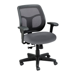WorkPro® Apollo MT9400 Ergonomic Low-Back Task Chair With Antimicrobial Vinyl, Gray/Black