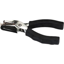Universal Products Eight-Sheet Handheld 1/4" Hole Punch,Metal with Rubber Grip,Black - 1 Punch Head(s) - 8 Sheet - Black