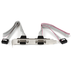 StarTech.com 2 Port 16in DB9 Serial Port Bracket to 10 Pin Header - Add two extra serial ports to the back of your PC, from your motherboard - db9 bracket - db9 header - serial port bracket -serial port header