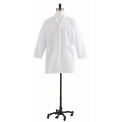 Medline Men's 4-Button Staff-Length Lab Coat, 52", White
