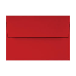 LUX Invitation Envelopes, A1, Gummed Seal, Holiday Red, Pack Of 50