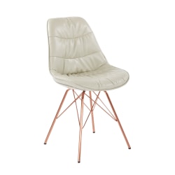 Ave Six Langdon Chair, Cream/Rose Gold