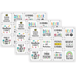 Creative Teaching Press® Designer Cut-Outs, 10", Positive Mindset, 12 Per Pack, Set Of 3 Packs