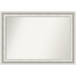 Amanti Art Non-Beveled Rectangle Framed Bathroom Wall Mirror, 29-1/2" x 41-1/2", Parlor White