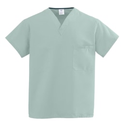 Medline ComfortEase™ Unisex 1-Pocket Reversible Scrub Top, 4X, Seaspray