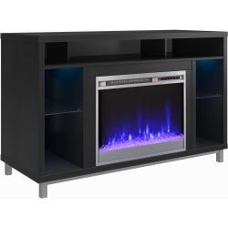 Ameriwood™ Home Lumina 48" Fireplace TV Stand, Black