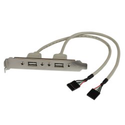 StarTech.com 2 Port USB A Female Slot Plate Adapter - USB panel - USB (F) to 5 pin in-line (F) - USBPLATE - USB panel - USB (F) to 5 pin in-line (F)