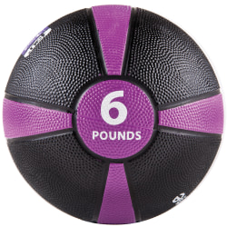 GoFit Medicine Ball, 6 Lb, Black/Purple
