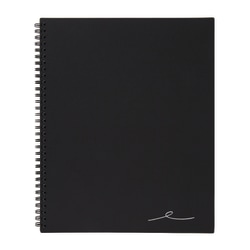 Office Depot® Brand Wirebound Business Notebook, 8 7/8" x 11", 1 Subject, Narrow Ruled, 160 Pages (80 Sheets), Black