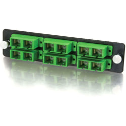 C2G Q-Series Fiber Distribution System 12-STRAND, SC DUPLEX, ZIRCONIA INSERT, SM, APC, GREEN SC - Patch panel adapter - green