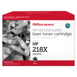 Office Depot Brand® 201668PR Remanufactured Black High Yield Toner Cartridge Replacement for HP 218X