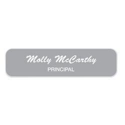 Custom Engraved Plastic Name Badge/Tag, Round Or Square Corners, Assorted Color Options, 3/4" x 3"