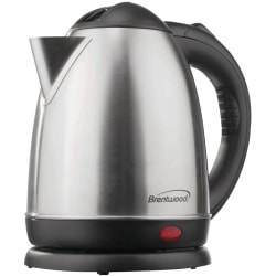 Brentwood 1.5 Liter Stainless Steel Tea Kettle - 1000 W - 1.59 quart - Brushed Stainless Steel