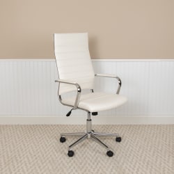 Flash Furniture LeatherSoft™ Faux Leather High-Back Executive Office Chair, White