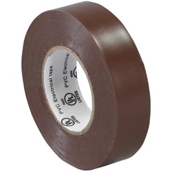 Tape Logic® 6180 Electrical Tape, 1.25" Core, 0.75" x 60', Brown, Case Of 10