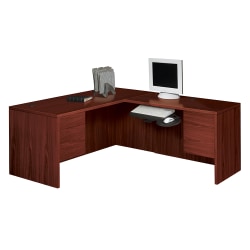 HON® 10500 48"W 3/4 Pedestal Right Desk Return, Mahogany
