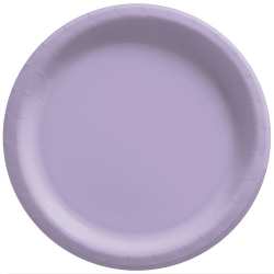 Amscan Round Paper Plates, 8-1/2", Lavender, Pack Of 150 Plates