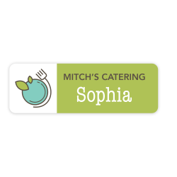 Custom Printed Full Color Rectangle Name Badge/Tag, Round Or Square Corners, 1" x 3"