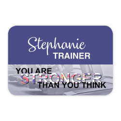 Custom Printed Full Color Rectangle Name Badge/Tag, Round Or Square Corners, 1-1/2" x 3"